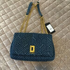 Karl Lagerfeld Lafayette Denim Shoulder Bag NWT